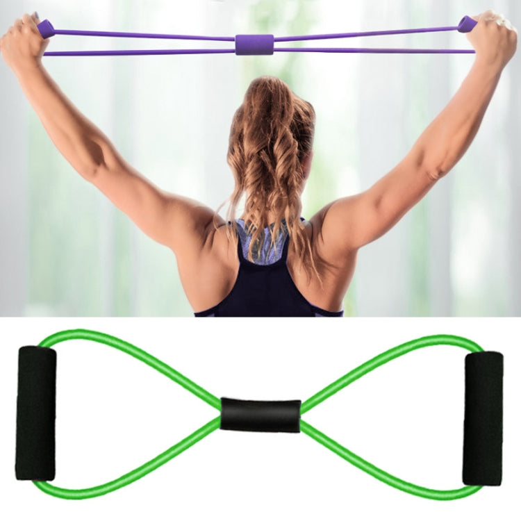 10 PCS Yoga Supplies 8-Word Tension Rope Tier Force Training To Make Chest Tube