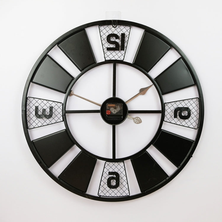 YX2023 60cm Wrought Iron Retro Living Room Decoration Round Metal Wall Clock