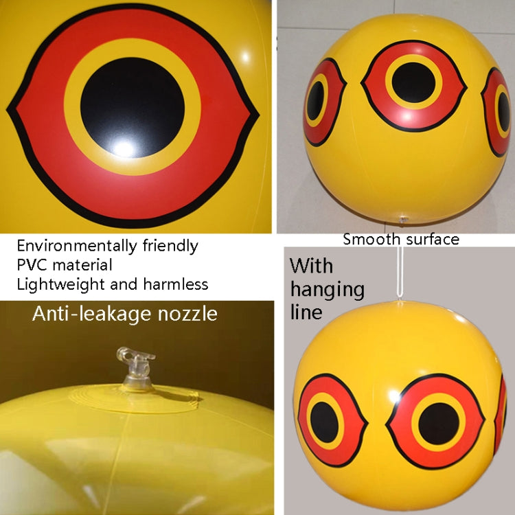60cm 2 PCS PVC Inflatable Beach Ball Orchard Bird Ball Anti-Bird Farm Balloons
