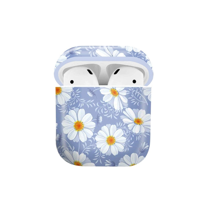 2 PCS 003 Small Daisy PC Hard Shell Water Stickers Protective Cover For AirPods 1/2