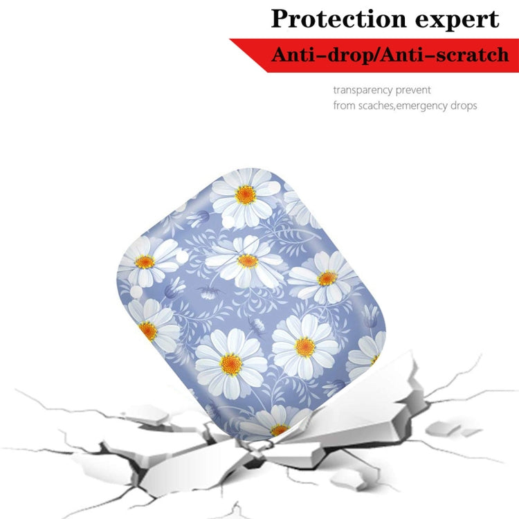 2 PCS 003 Small Daisy PC Hard Shell Water Stickers Protective Cover For AirPods 1/2