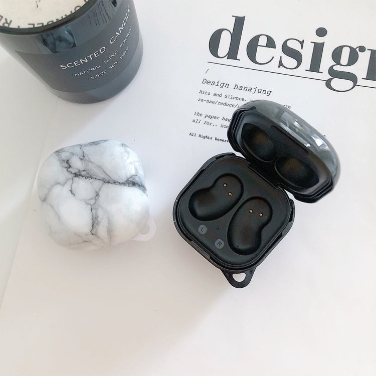 2 PCS Marble Pattern Wet Sticking PC Hard Shell Cover for Galaxy Buds Live