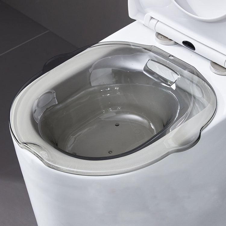 Private Parts Nursing Basin Men Women Pregnant Women Avoid Squatting Buttocks Basin Hemorrhoids Toilet Basin Bidet, Colour: Transparent Gray