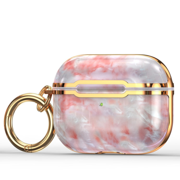 DDDLS886 Electric Plating Marble Headphocks+ PC Protective Cover For AirPods Pro