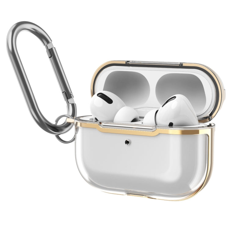 DDEHY668 Electroplated Transparent Silicone + PC Protective Cover For AirPods Pro