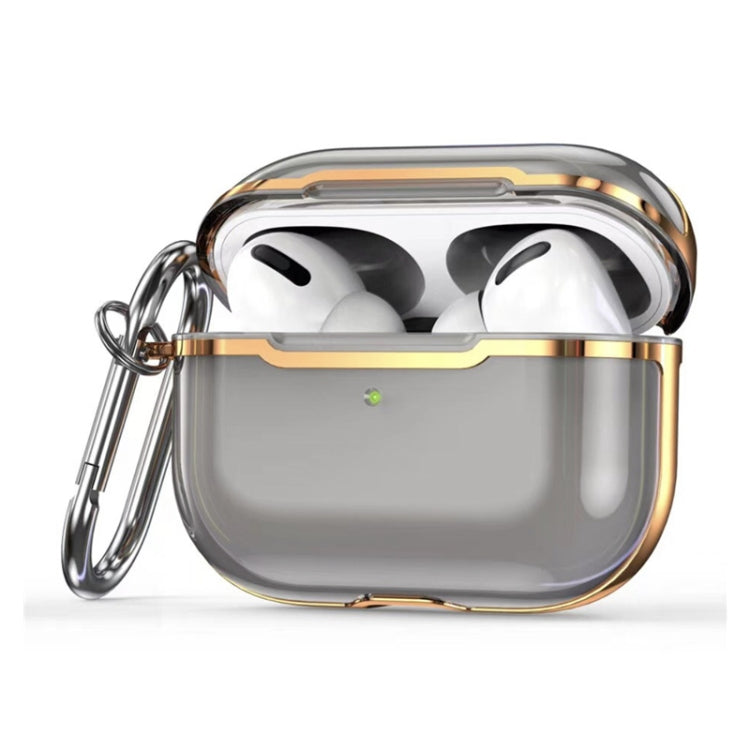DDEHY668 Electroplated Transparent Silicone + PC Protective Cover For AirPods Pro