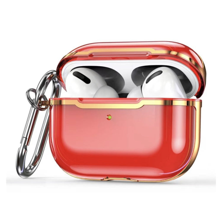 DDEHY668 Electroplated Transparent Silicone + PC Protective Cover For AirPods Pro