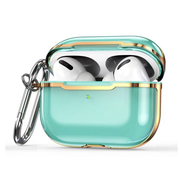 DDEHY668 Electroplated Transparent Silicone + PC Protective Cover For AirPods Pro
