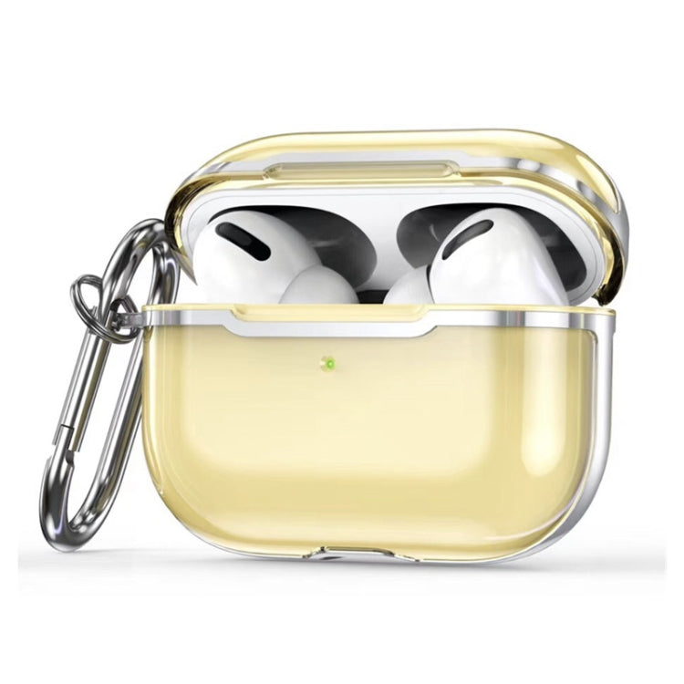 DDEHY668 Electroplated Transparent Silicone + PC Protective Cover For AirPods Pro