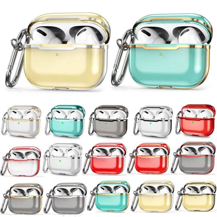 DDEHY668 Electroplated Transparent Silicone + PC Protective Cover For AirPods Pro
