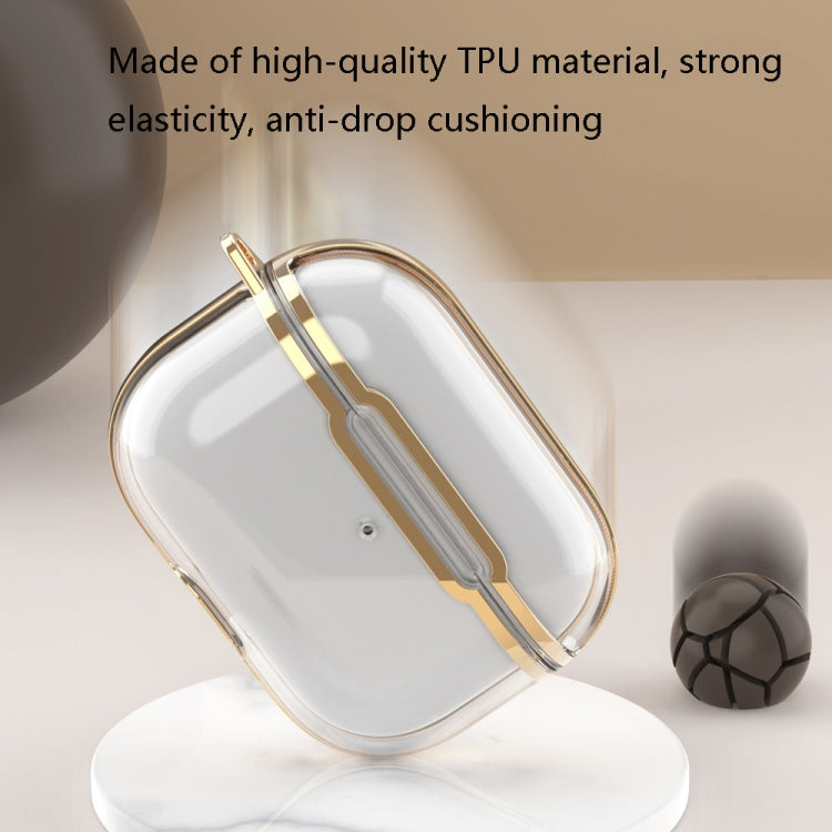 DDEHY668 Electroplated Transparent Silicone + PC Protective Cover For AirPods Pro