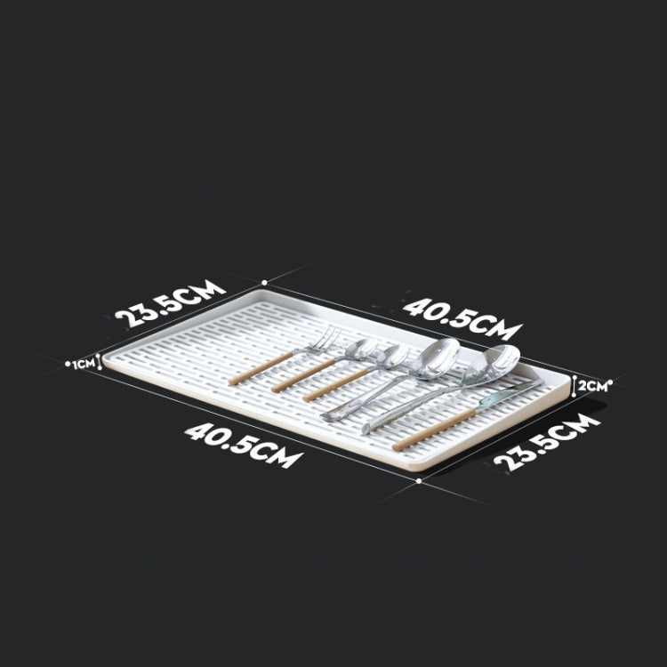 Multifunctional Large Drain Tray Creative Tray Plastic Dinner Plate Double Drain Basket(Light Grey)
