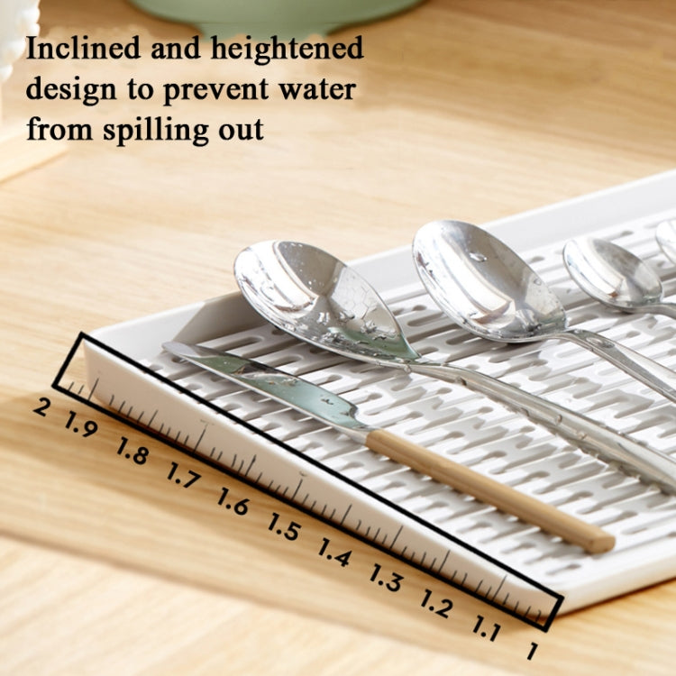 Multifunctional Large Drain Tray Creative Tray Plastic Dinner Plate Double Drain Basket(Light Grey)