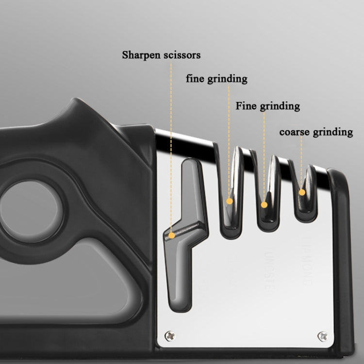 2720 2 PCS Multifunctional Knife Sharpener Four-In-One Kitchen Knife Scissors Sharpener Holder