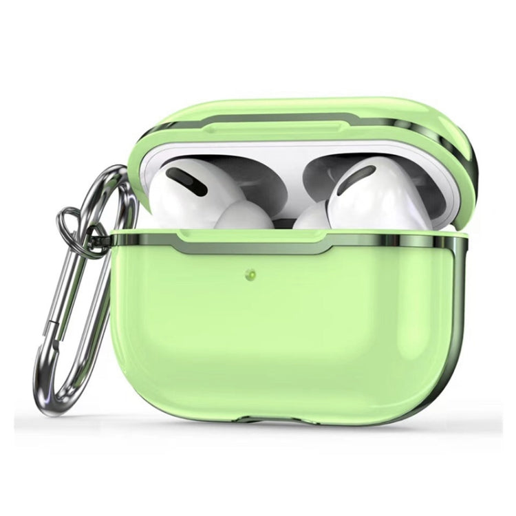 CSDD886 Electroplated Two-Color TPU + PC Protective Cover Case For AirPods Pro