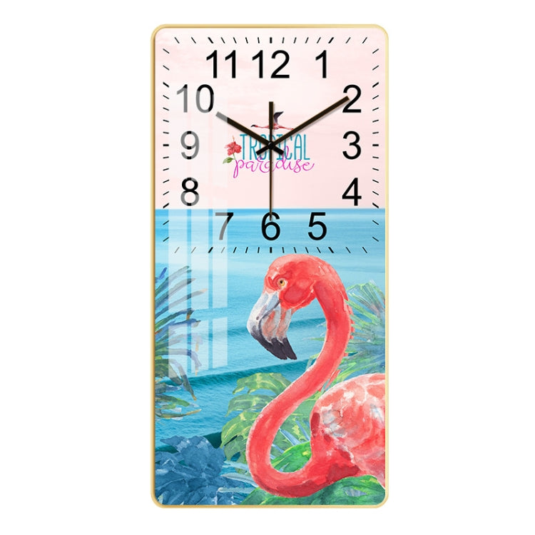 Rectangular Crystal Ceramic Clock Study Living Room Wall Clock Household Simple Clock