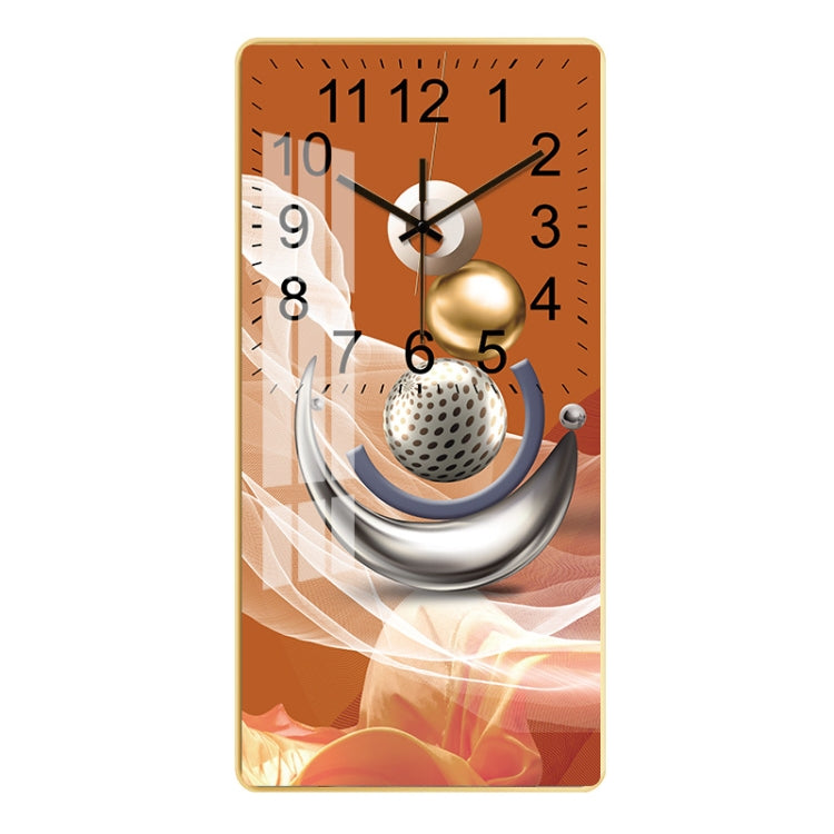 Rectangular Crystal Ceramic Clock Study Living Room Wall Clock Household Simple Clock