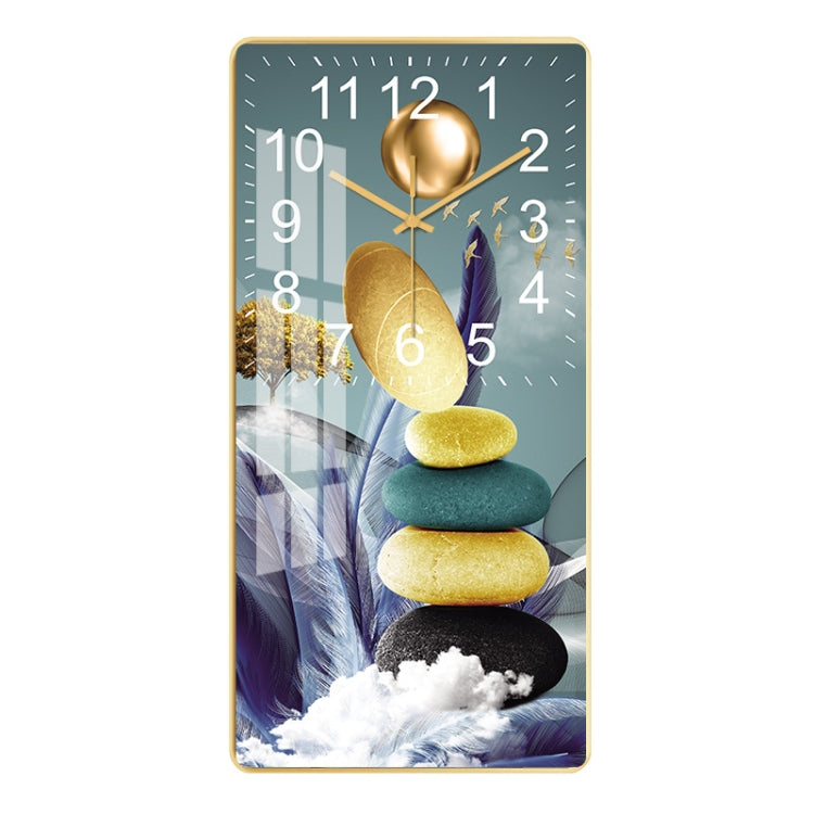 Rectangular Crystal Ceramic Clock Study Living Room Wall Clock Household Simple Clock