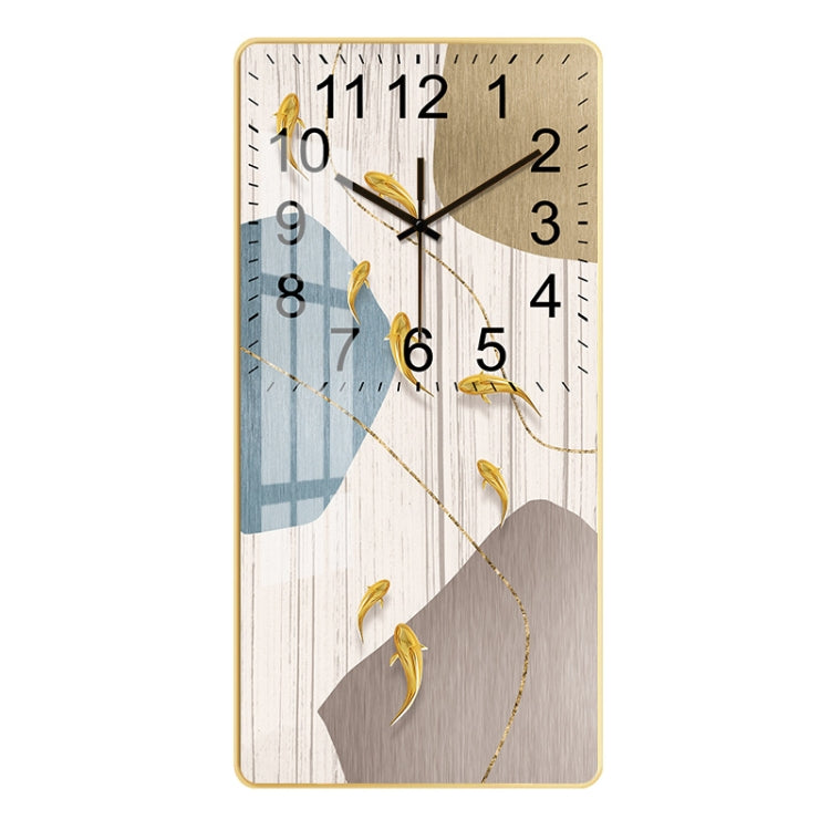 Rectangular Crystal Ceramic Clock Study Living Room Wall Clock Household Simple Clock