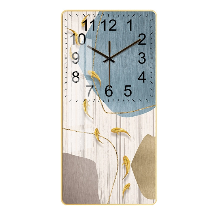 Rectangular Crystal Ceramic Clock Study Living Room Wall Clock Household Simple Clock