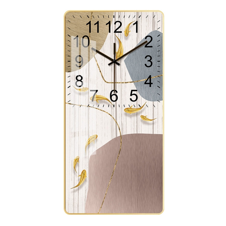 Rectangular Crystal Ceramic Clock Study Living Room Wall Clock Household Simple Clock