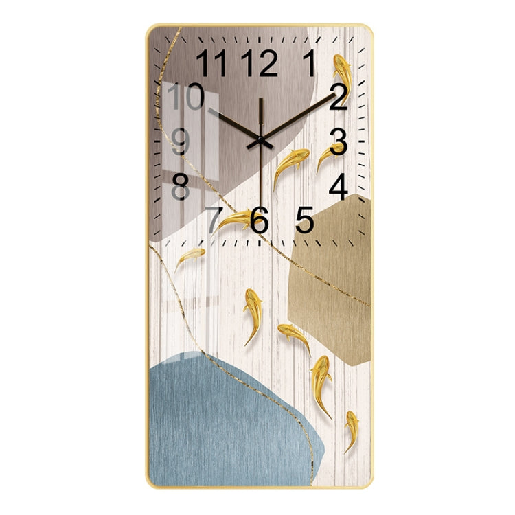 Rectangular Crystal Ceramic Clock Study Living Room Wall Clock Household Simple Clock