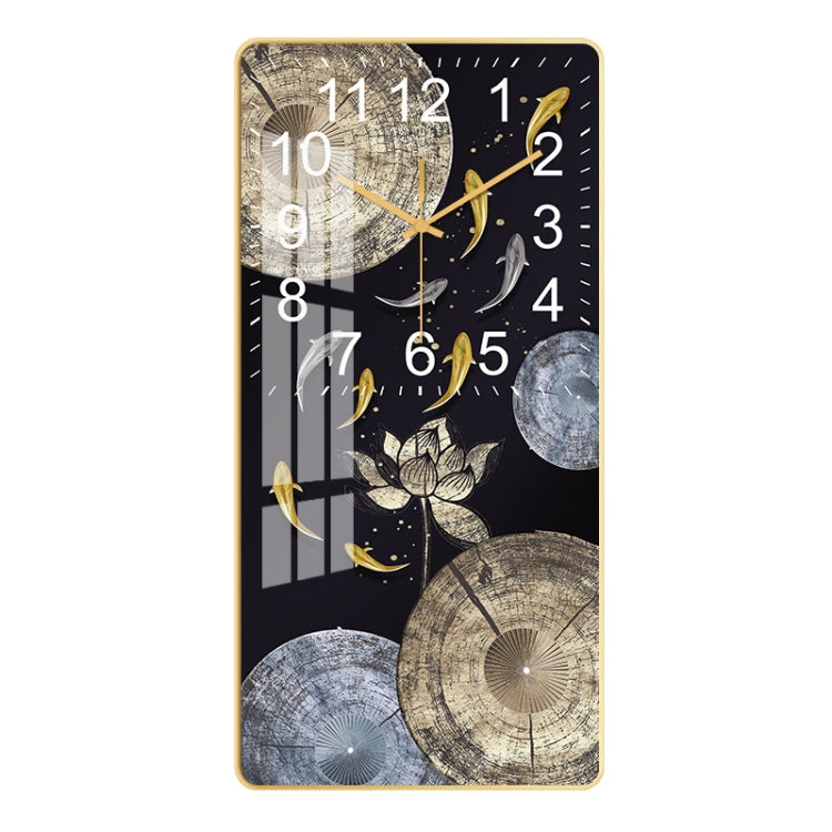Rectangular Crystal Ceramic Clock Study Living Room Wall Clock Household Simple Clock