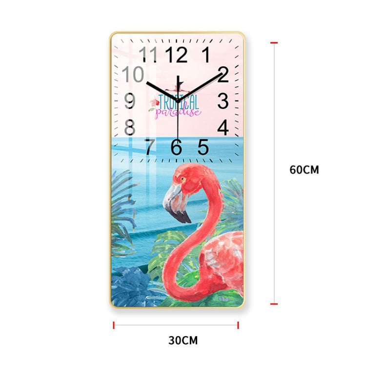Rectangular Crystal Ceramic Clock Study Living Room Wall Clock Household Simple Clock