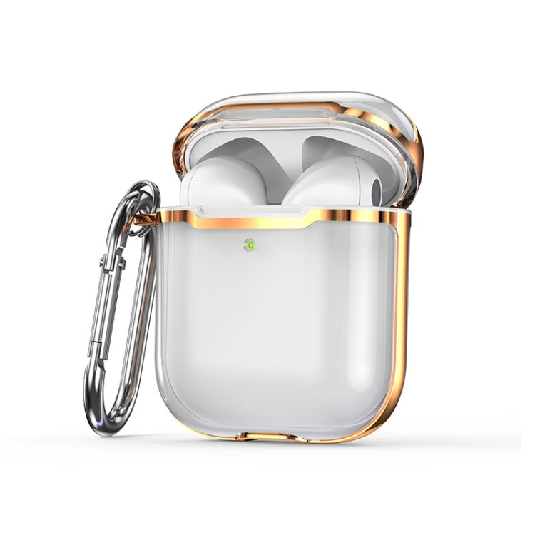2 PCS SSDD8868 Bluetooth Headset Protective Cover Transparent TPU Headphone Protective Case For AirPods 1 / 2