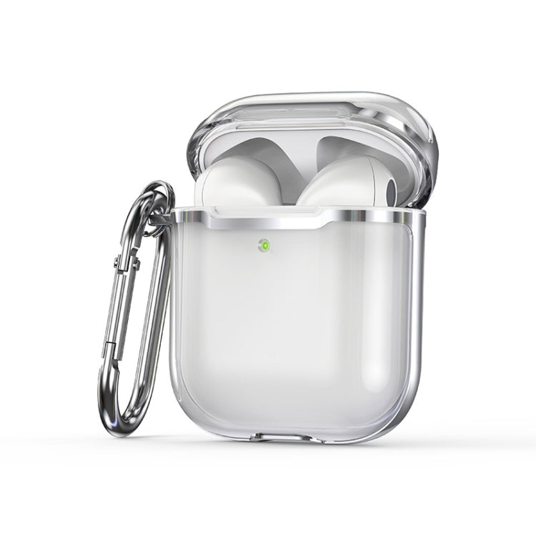 2 PCS SSDD8868 Bluetooth Headset Protective Cover Transparent TPU Headphone Protective Case For AirPods 1 / 2