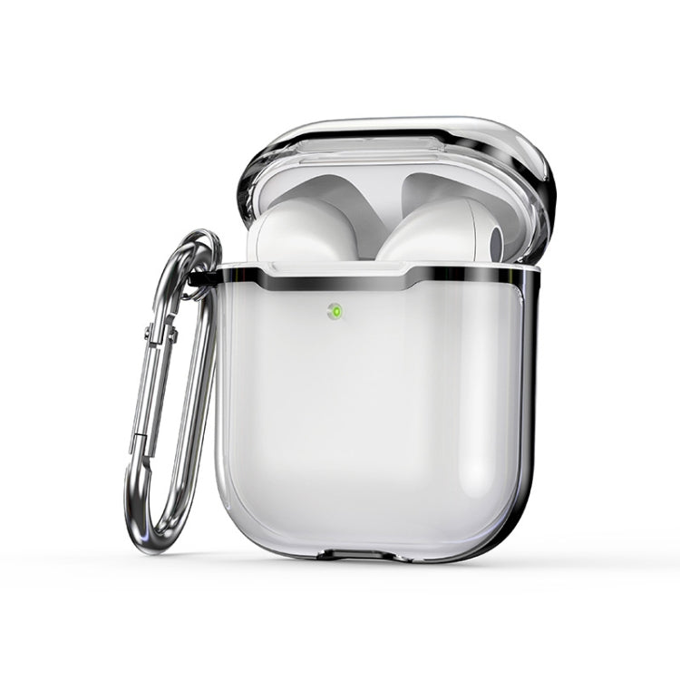 2 PCS SSDD8868 Bluetooth Headset Protective Cover Transparent TPU Headphone Protective Case For AirPods 1 / 2