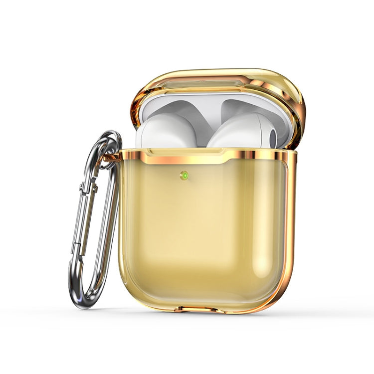 2 PCS SSDD8868 Bluetooth Headset Protective Cover Transparent TPU Headphone Protective Case For AirPods 1 / 2