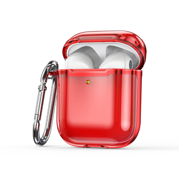 2 PCS SSDD8868 Bluetooth Headset Protective Cover Transparent TPU Headphone Protective Case For AirPods 1 / 2