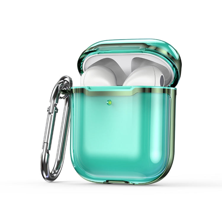 2 PCS SSDD8868 Bluetooth Headset Protective Cover Transparent TPU Headphone Protective Case For AirPods 1 / 2