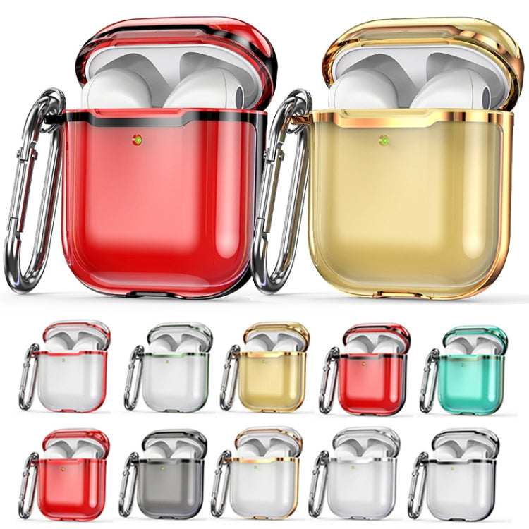 2 PCS SSDD8868 Bluetooth Headset Protective Cover Transparent TPU Headphone Protective Case For AirPods 1 / 2