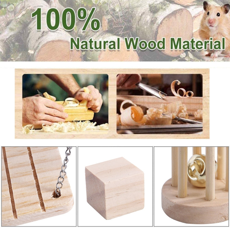 15 PCS / Set Hamster Toy Pet Rabbit Guinea Pig Parrot Play Grinding Wood Toys