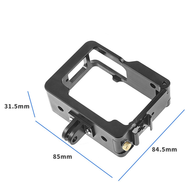 KF41288 For Insta360 One R Metal Cage Sports Camera Protection Frame with Dual Cold Shoes