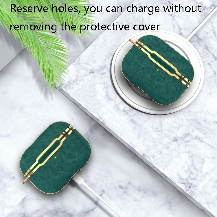Plated Fabric PC Protective Cover Case For AirPods Pro