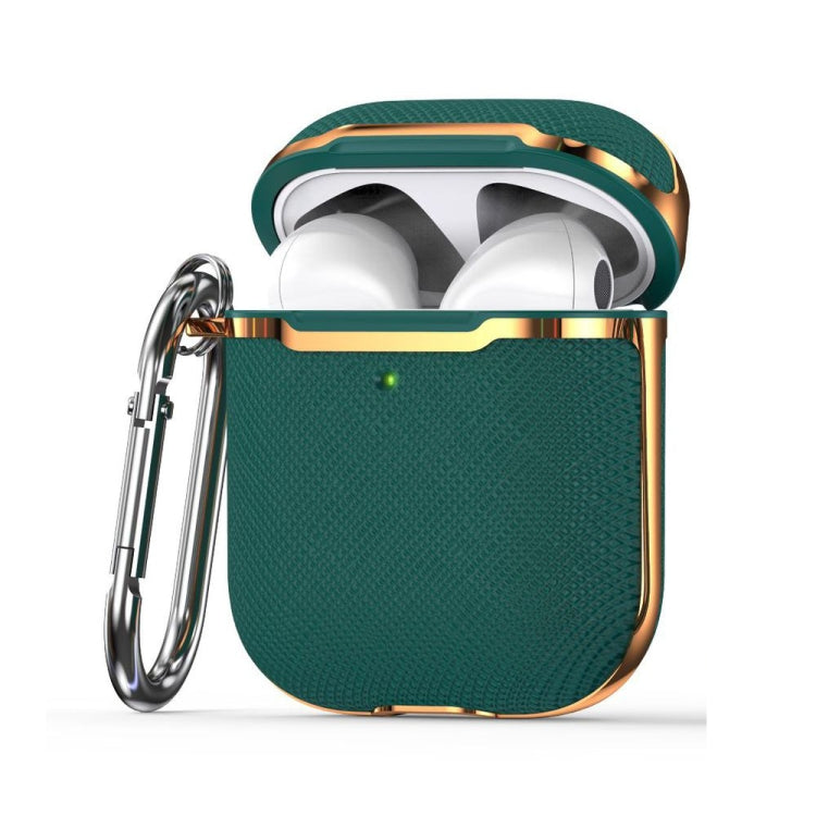 Plated Fabric PC Protective Cover Case For AirPods 1 / 2