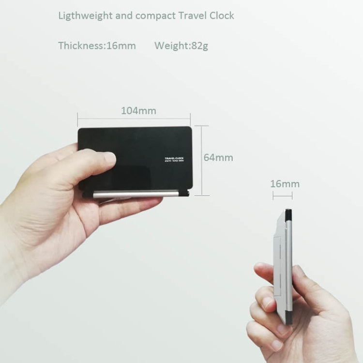 AQ147 Folding Travel Electronic Clock With Night Light Ultra-thin Silent Portable Flip Perpetual Calendar Alarm Clock