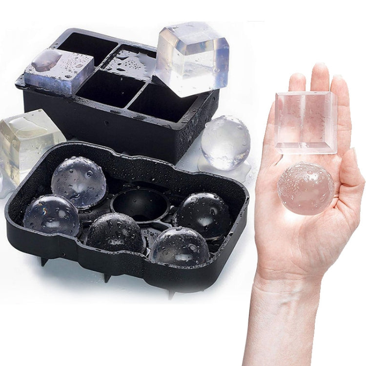 2 PCS Bar Whiskey Silicone Ice Tray Mold, Specification: 8 Grid Square Cover(Black)