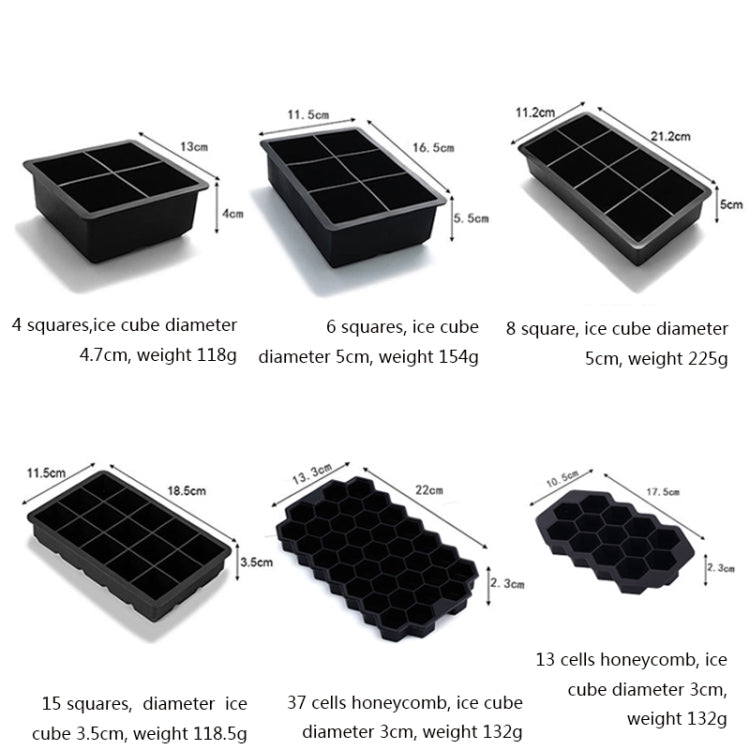 2 PCS Bar Whiskey Silicone Ice Tray Mold, Specification: 8 Grid Round(Black)