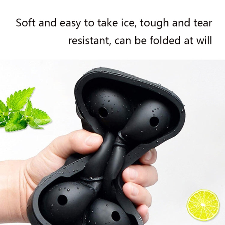 2 PCS Bar Whiskey Silicone Ice Tray Mold, Specification: 8 Grid Round(Black)