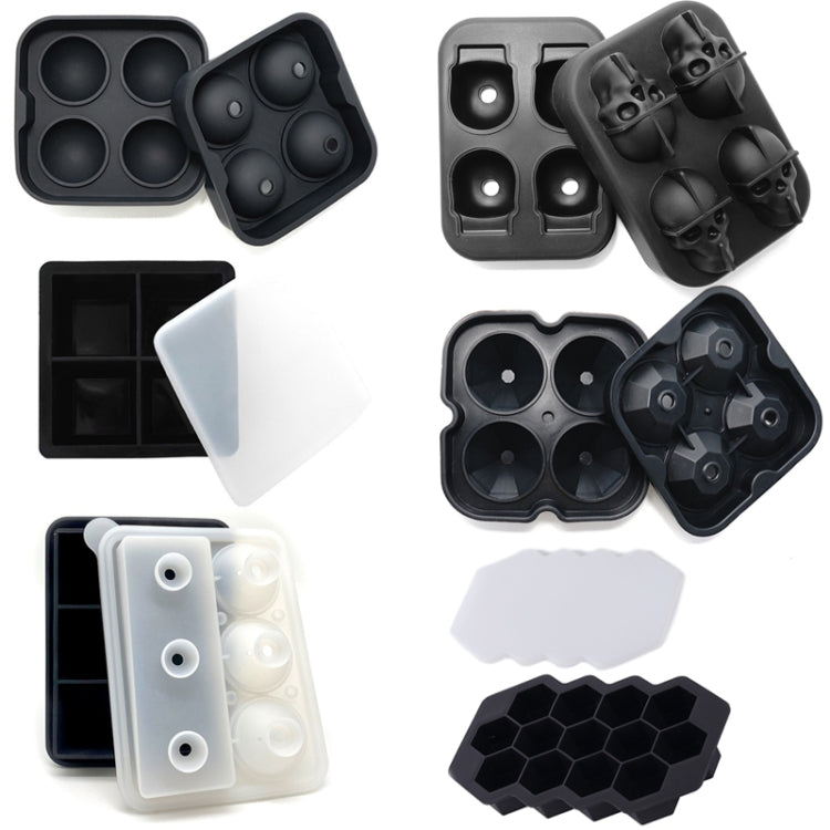 2 PCS Bar Whiskey Silicone Ice Tray Mold, Specification: Rabbit Funnel(Black)