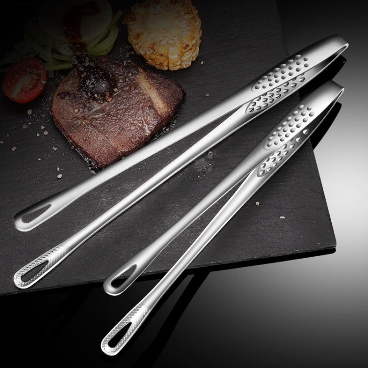 3 PCS Barbecue Clip 304 Stainless Steel Steak Clamp Food Clip, Size: Small (Gold)
