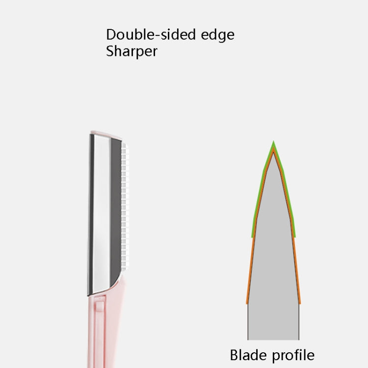 5 Sets Simple Eyebrow Knife Stainless Steel Straight Shank Scraping Knife(2 PCS / Set)