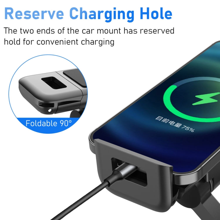 Pb-48 Car Post-Row Back Pillow Mobile Phone Holder Back Seat Flat Telescopic Bracket(Black)