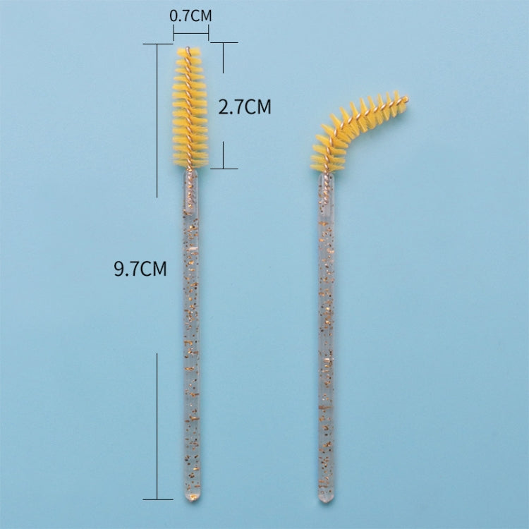 150 PCS Disposable Makeup Tool Crystal Rod Nylon Head Solid Eyelashes Brush Carrying Makeup Brush Random Color Delivery