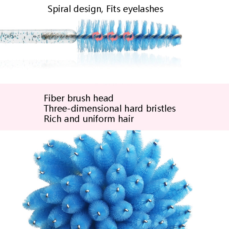 150 PCS Disposable Makeup Tool Crystal Rod Nylon Head Solid Eyelashes Brush Carrying Makeup Brush Random Color Delivery
