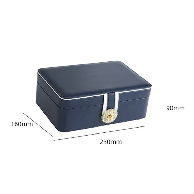 zk-0025 Multifunctional Double Layer PU Large Capacity Earring Ring Jewelry Box